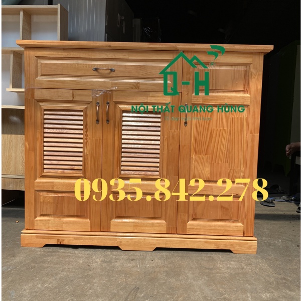 TỦ GIÀY DÉP GỖ THÔNG TỰ NHIÊN CAO CẤP