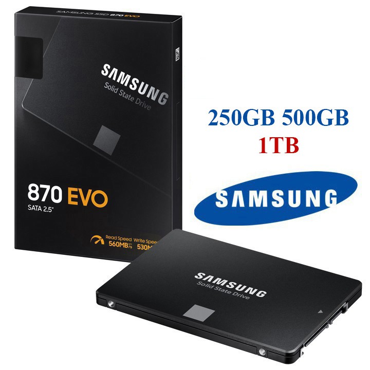 Ổ cứng SSD 2.5 inch SATA Samsung 870 EVO 250GB 500GB 1TB - bảo hành 5 năm - SD83 SD90 SD87