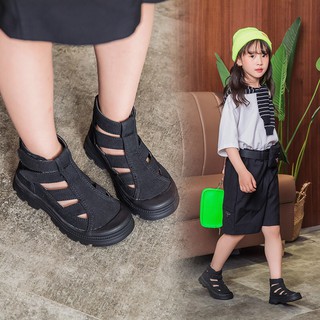 Sandal chiến binh cho bé gái 7-15 tuổi kèm quai dán C27
