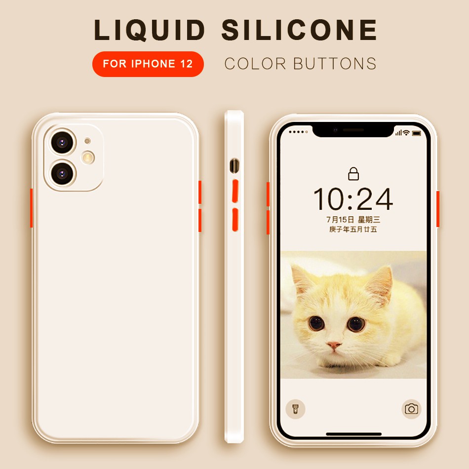 Ốp lưng silicone chống sốc phù hợp cho Iphone 12 11 Pro Max Xr Xs Max Se 2020x8 7 6 6s Plus