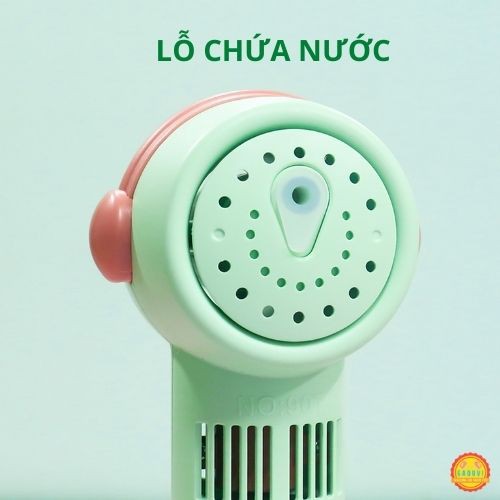 Quạt Mini Phun Sương Cầm Tay Không Cánh Sạc USB Tích Điện Mẫu Mới Nhất GADUVI