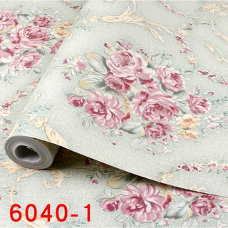 [mua3giam5k] Cuộn 10m giấy dán tường hoa văn xanh cổ điển