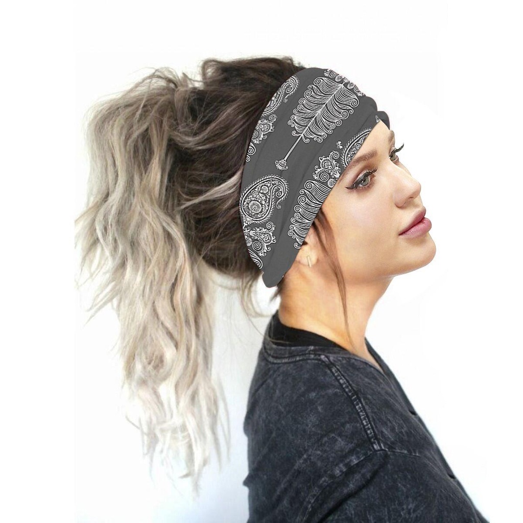 Băng Đô Co Giãn Chống Trượt Thấm Hút Mồ Hôi Phong Cách Bohemian