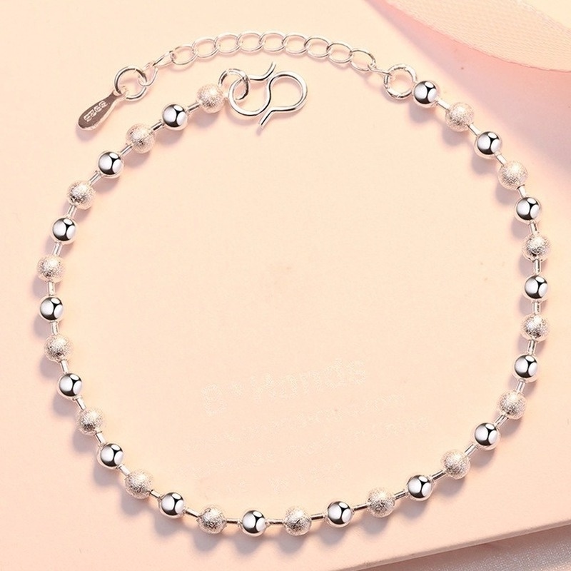 Vòng Tay Mạ Bạc 925 Mặt Hình Hoa Hồng Và Trái Tim Gợi Cảm Cho Nữ