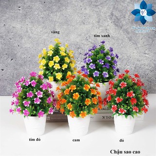 Hoa giả 🌺freeship🌺 hoa giả trang trí, chậu sao cao