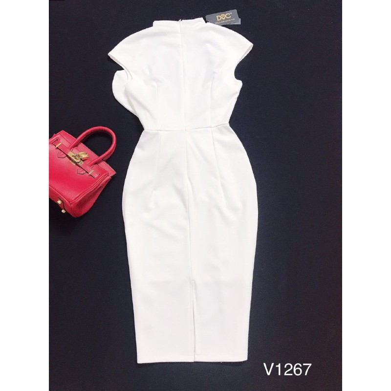 [ xả kho ] MiD Đầm body cao cổ V1267 đính hoa eo Mie Design kèm ảnh thật