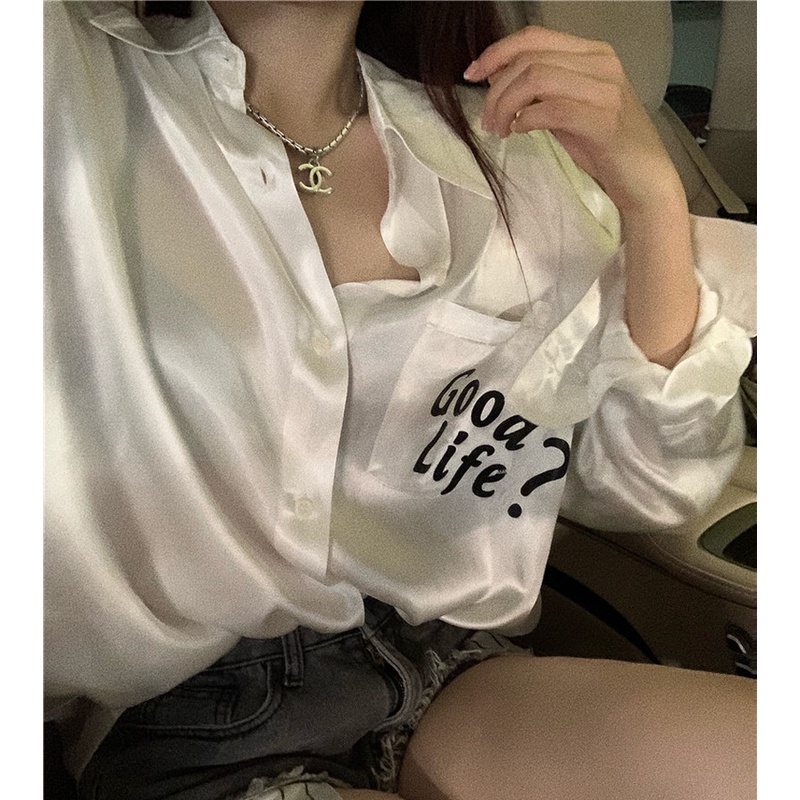 Áo Sơ Mi Dài Tay Dáng Rộng Thời Trang Mùa Thu Dành Cho Nữ