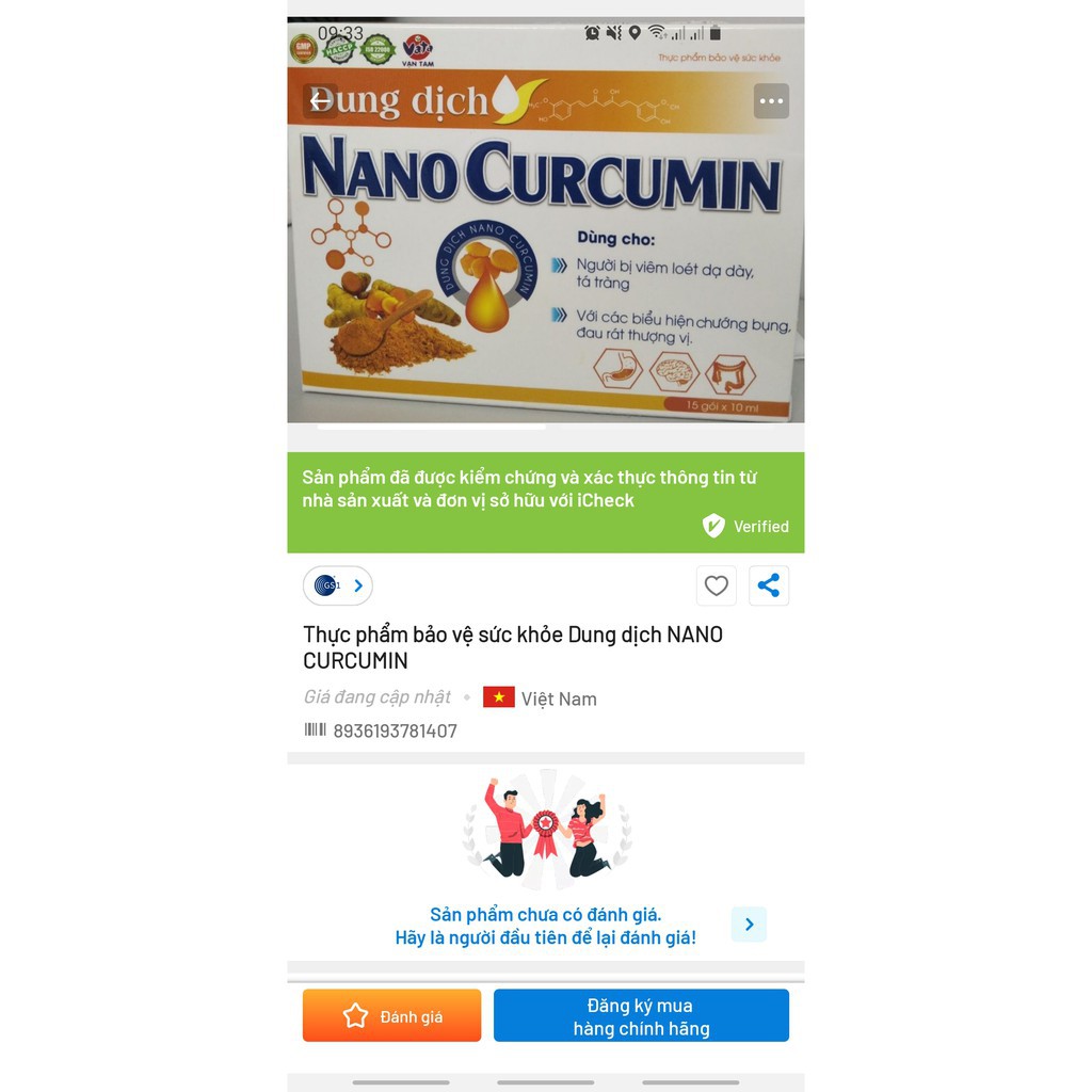 Tinh Chất Nghệ NANO CURCUMIN, hỗ trợ giảm acid dịch vị. giảm viêm loét dạ dày, tá tràng, hết ợ hơi, ợ chua, đầy hơi