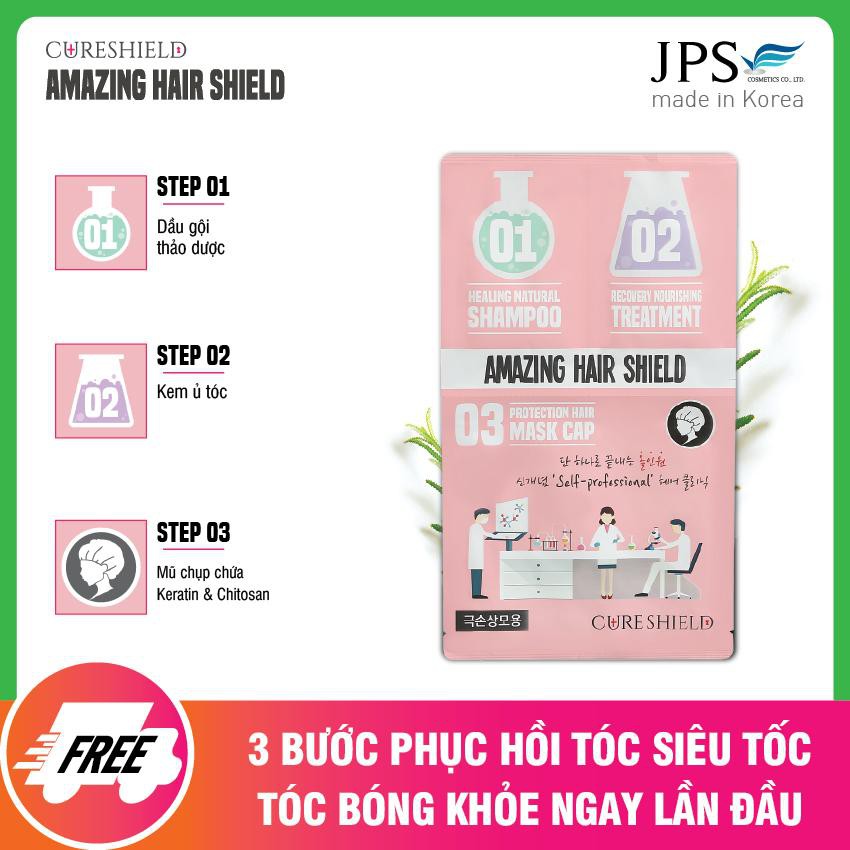 Gói Dưỡng tóc Amazing Phục hồi tóc siêu tốc ngay tại nhà, cho tóc bóng mượt như lụa, hiệu quả sau 01 lần sử dụng {KOREA}