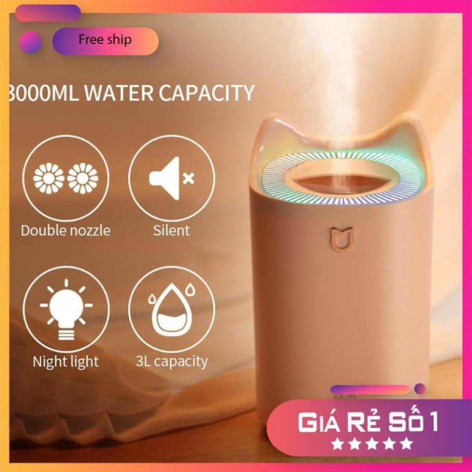⚡️Máy Phun Sương Tạo Độ Ẩm Loại- Lớn 3000ML⚡️ Khuếch Tán Không Khí Trong Xe Ôtô, Văn Phòng, Spa, Phòng Ngủ, Phòng Trẻ Em