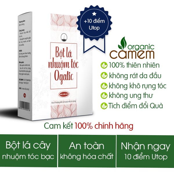 THUỐC NHUỘM TÓC BẠC - HÀNG CHÍNH HÃNG SIÊU RẺ CHO ĐẠI LÝ - 10 HỘP NHUỘM TÓC BẠC OGATIC