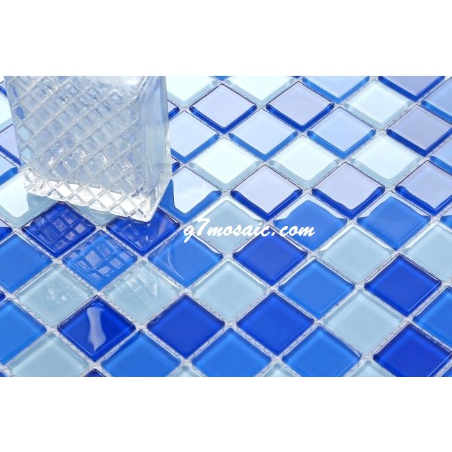 Gạch mosaic thủy tinh bể bơi G725-26 ốp bể bơi, bể sục, đài phun nước, khu resort, chống thấm tốt, hàng sẵn kho, giá rẻ