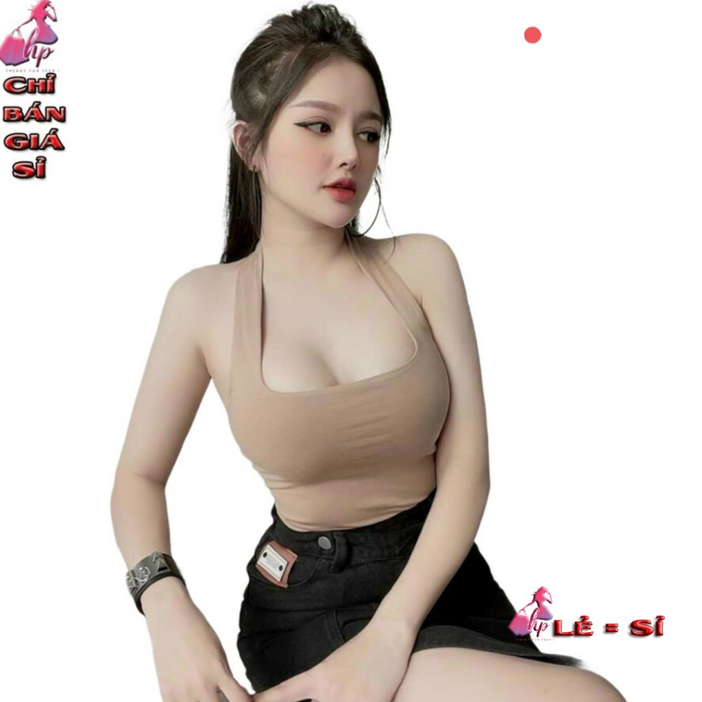 Áo kiểu nữ yếm choàng cổ croptop ôm body hở lưng cực sexy mẫu mới thời trang nữ trend nữ -mã A25