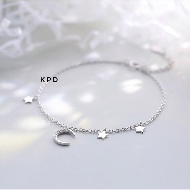 LẮC RAY NỮ BẠC TA- LẮC TAY MỀM TRẮNG SAO