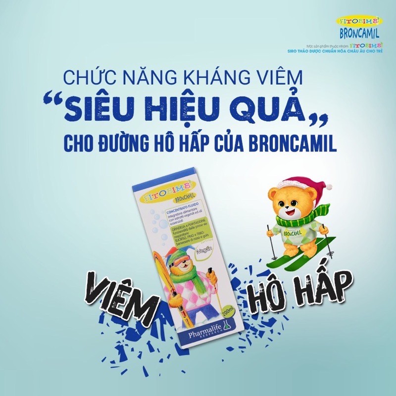 Siro ho thảo dược Fitobimbi Broncamil 200ml