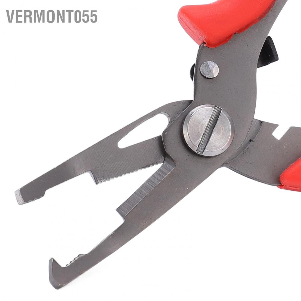 Vermont055 Fishing Pliers Stainless Steel Ergonomic Anti Slip Handle Gear Accessory