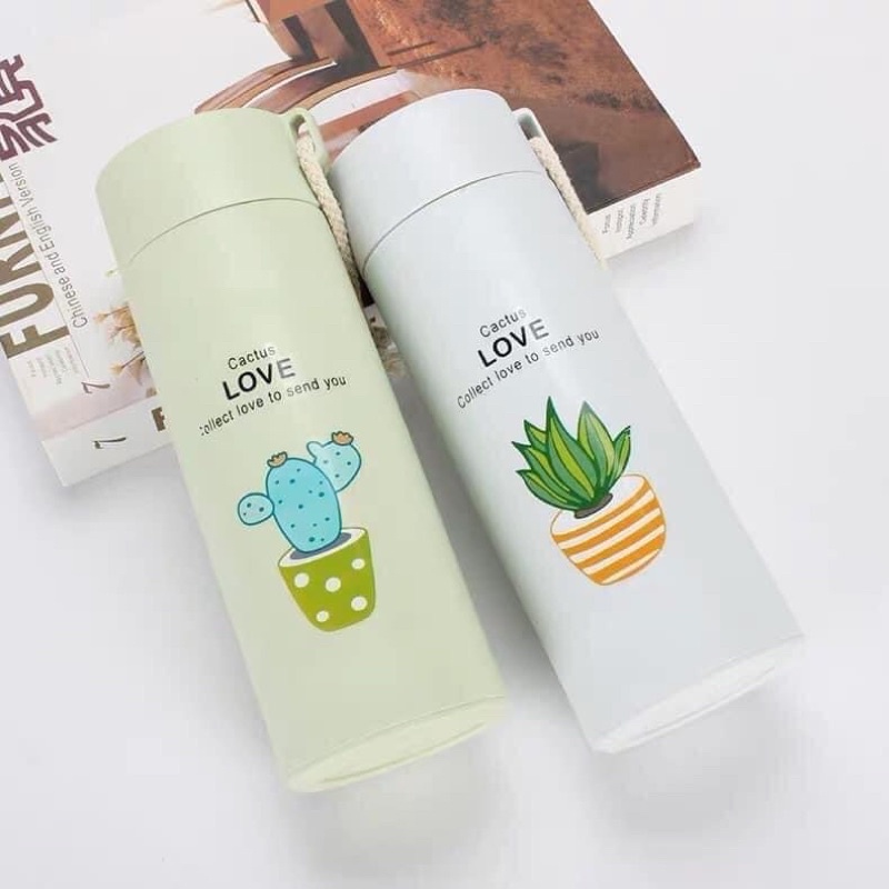 Bình nước xương rồng xinh xắn 450ml