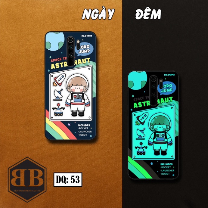 Ốp lưng kính Dạ Quang dành cho Xiaomi Redmi Note 8 Pro phát sáng trong đêm chất tốt