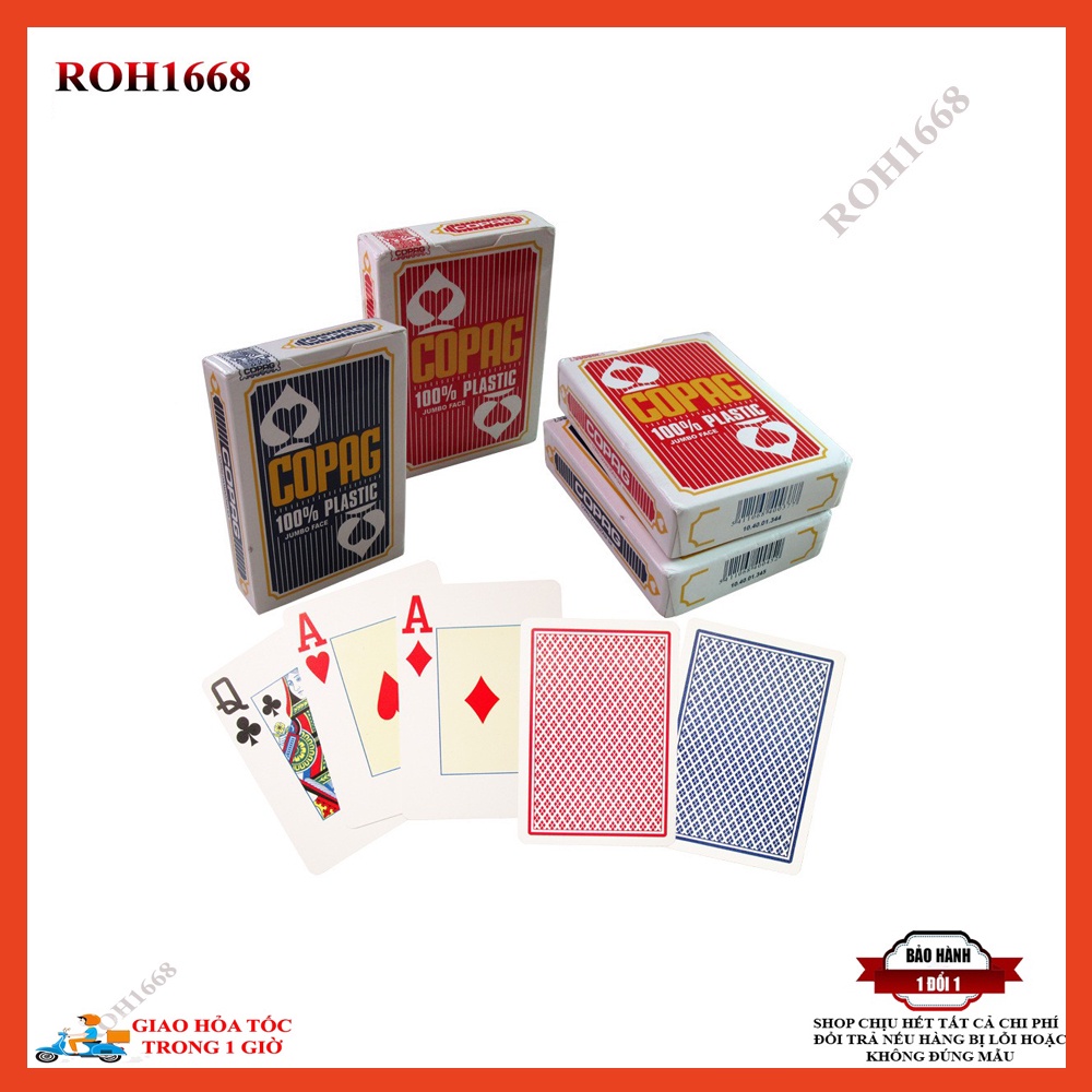 Bộ bài tây nhựa Poker COPAG cao cấp bền đẹp chống nước 100% Plastic BN 23