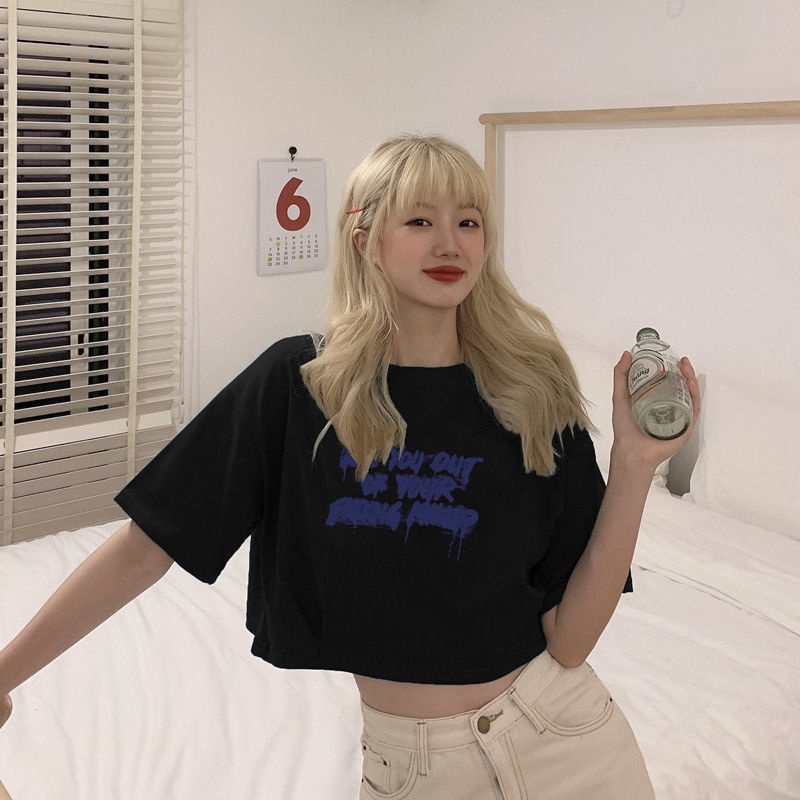Áo Thun Lửng Tay Ngắn Dáng Rộng Phong Cách Hàn Quốc Thời Trang Mùa Hè 2022 Mới
