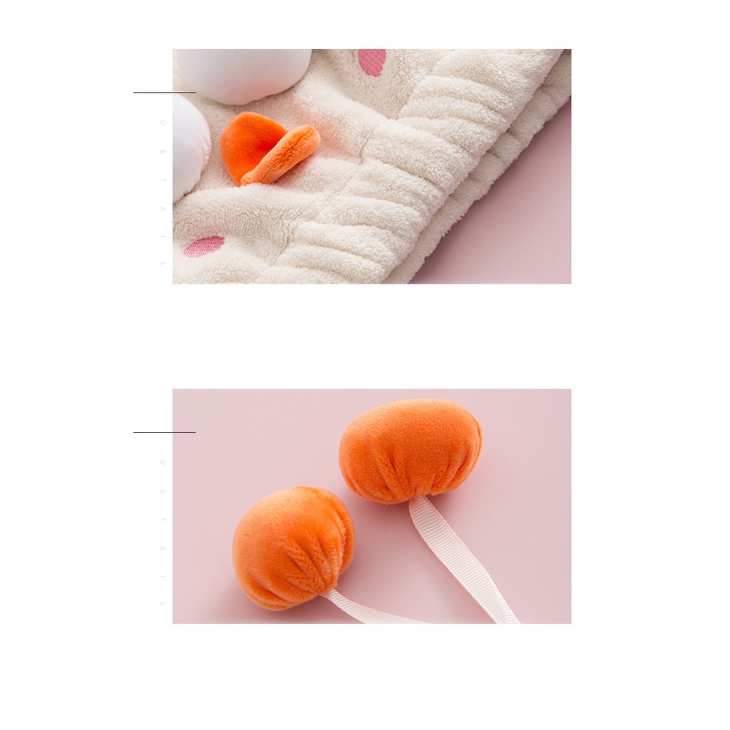 Khăn Trùm Ủ Tóc Nhanh Khô Vịt Môi Trề Siêu Cute - Dumi Shop