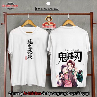 (ẢNH + VIDEO THẬT) Áo thun Tanjirou x Nezuko Diệt Quỷ Cực Đẹp - Áo Thun Kimetsu no Yaiba Đẹp KY13