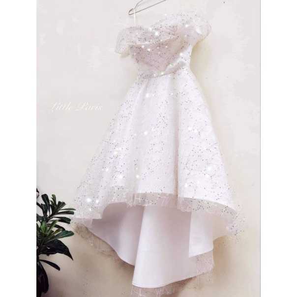 Váy cưới Little Paris dáng mullet ngắn size S