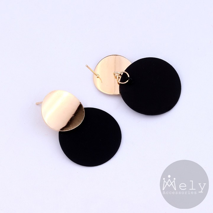 BÔNG TAI TRÒN 2 MÀU KIỂU DÁNG VINTAGE NHẸ NHÀNG DÀNH CHO NỮ - MELY D2-33