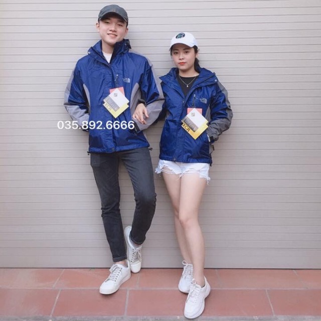 áo gió vnxk tnf - xanh than