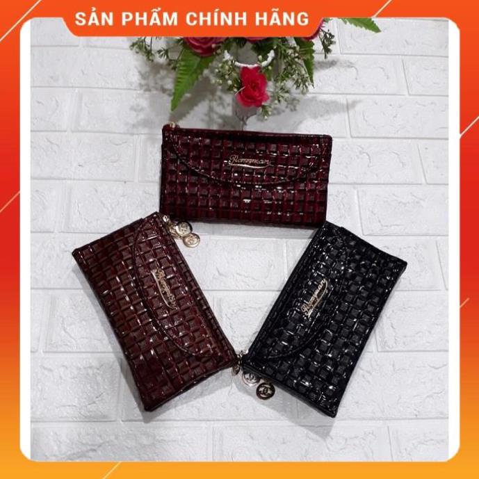 Ví nữ cầm tay giá rẻ nhiều ngăn ví có dây đeo chéo tiện dụng chất da mềm mại phong cách thời trang VNCT54
