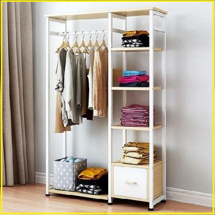 Tủ trống khung thép mặt gỗ MDF ngang 90cm
