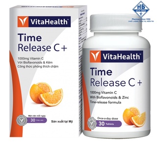 VITAHEALTH – VIÊN UỐNG BỔ SUNG VITAMIN C TĂNG CƯỜNG SỨC ĐỀ KHÁNG TIME RELEASE C+