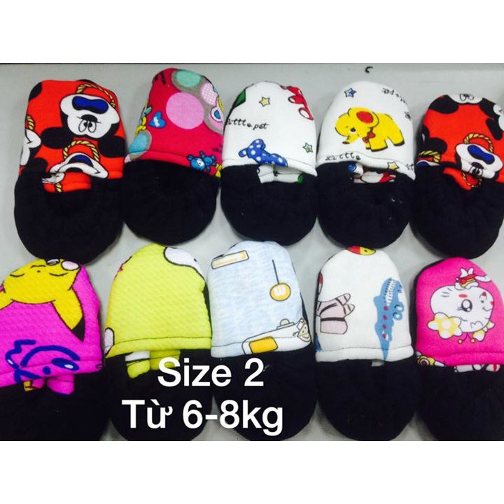 set 50 giày nỉ cho bé từ sơ sinh đến 3 tuổi