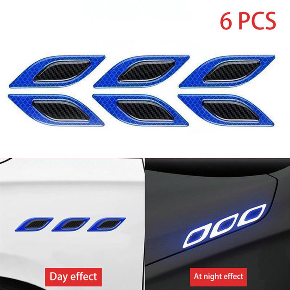 Set 6 Miếng Dán Phản Quang Cảnh Báo An Toàn Cho Đuôi Xe Hơi