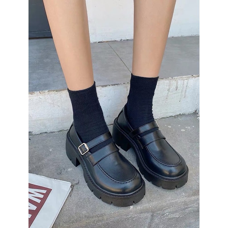 GIÀY OXFORD NỮ ĐẾ CAO NỮ TÍNH CHẤT DA LÌ