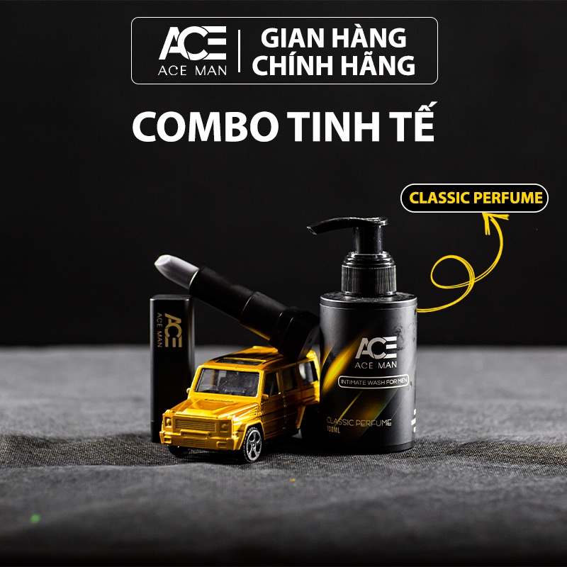 COMBO son dưỡng môi & dung dịch vệ sinh nam giới ACEMAN 100ml