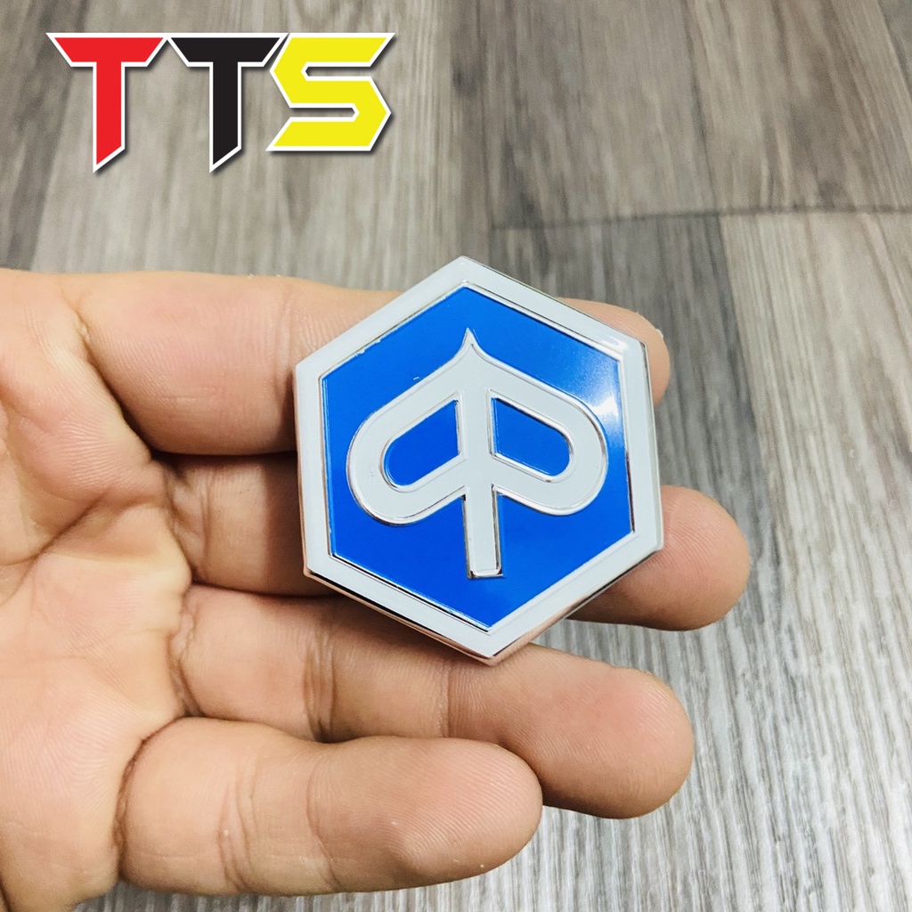 ( PIAGIGO ) Tem logo mặt nạ xe VESPA, LIPERTY chất liệu nhựa cứng thay thế logo trên xe