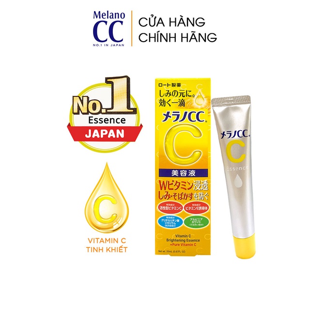 [Mã COSROHTO giảm 8% đơn 250K] Tinh chất dưỡng trắng da chống thâm nám Melano CC Whitening Essence 20ml