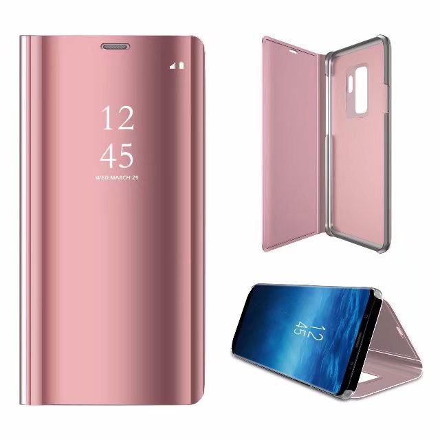 Ốp lưng da nắp gập mặt gương cho Samsung Galaxy S9 Plus | BigBuy360 - bigbuy360.vn