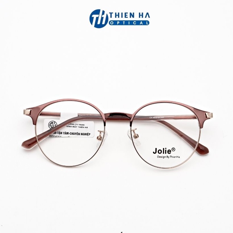 Gọng kính tròn nữ cao cấp Thiên Hà OPTICAL thiết kế độc quyền chất liệu nhẹ Metal Acetate cao cấp màu sắc lạ JOLIE JL003
