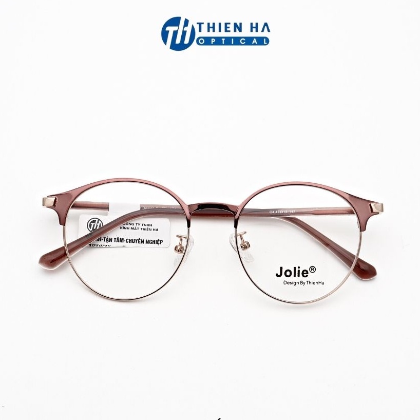 Gọng kính tròn nữ cao cấp Thiên Hà OPTICAL thiết kế độc quyền chất liệu nhẹ Metal Acetate cao cấp màu sắc lạ JOLIE JL003