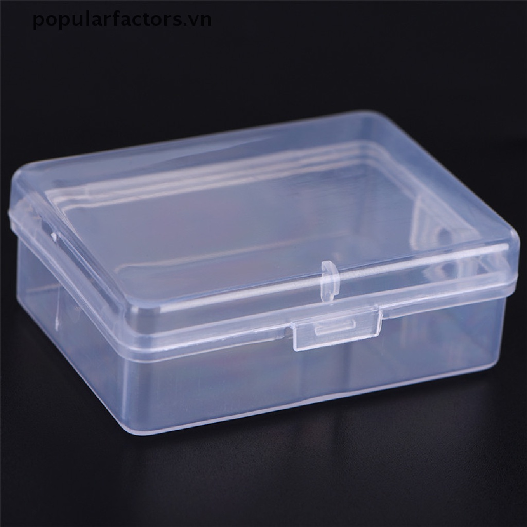 Set 2 Hộp Nhựa Trong Suốt Hình Vuông Đa Năng Dùng Trưng Bày