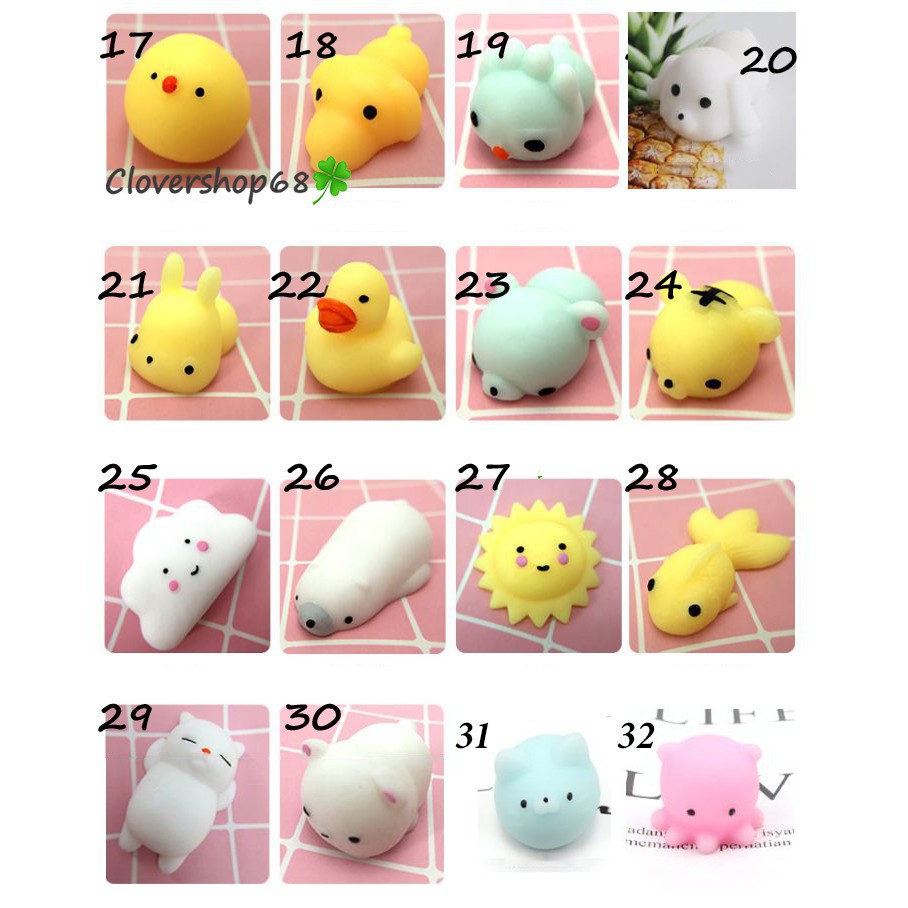 [Nhập mã TOYJUNE giảm 10K]Đồ Chơi Squishy Mochi Hình Thú Cực Dễ Thương