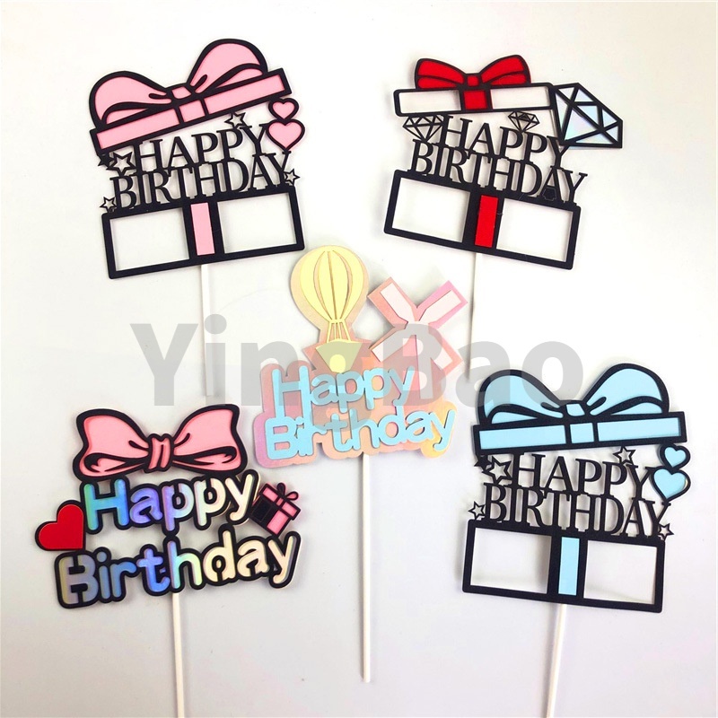 Phụ Kiện Trang Trí Bánh Kem Sinh Nhật 1 Tuổi Hình Cầu Vồng/Ngôi Sao/Đám Mây Dành Cho Bé Trai Và Bé Gái