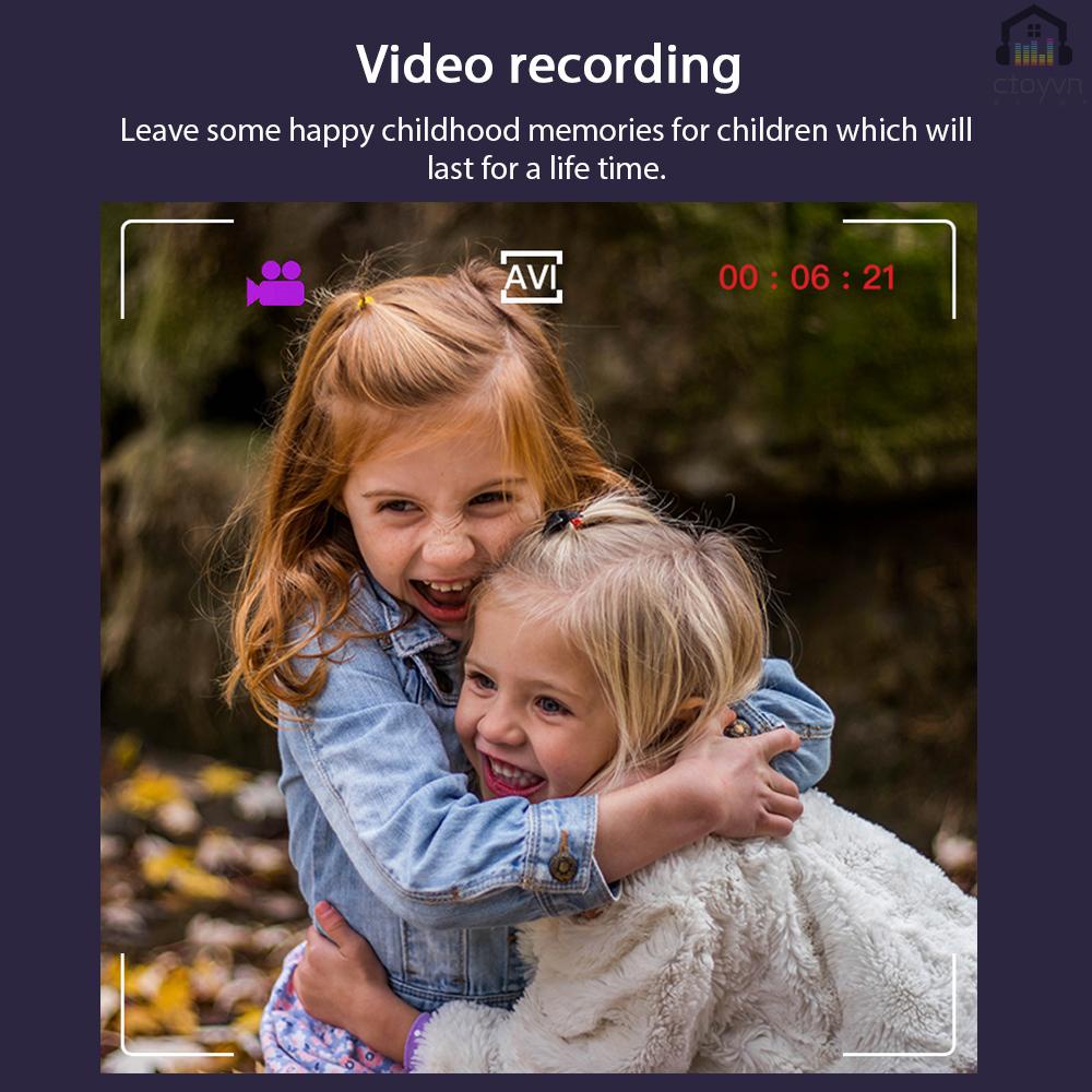 Máy quay phim kỹ thuật số mini độ phân giải cao 1080P với 13 Mega Pixels 2 Inch màn hình lớn IPS cho bé
 | BigBuy360 - bigbuy360.vn