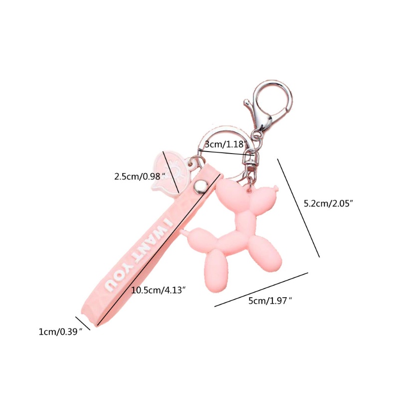 Móc Khóa Hình Chú Chó Bong Bóng Dễ Thương