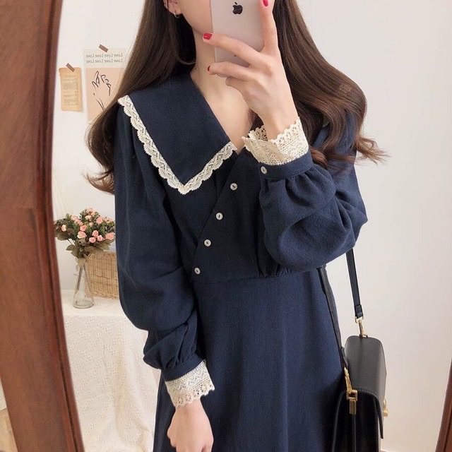 VÁY VINTAGE TIỂU THƯ VIỀN REN KÈM ẢNH THẬT | BigBuy360 - bigbuy360.vn