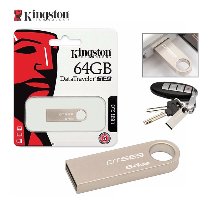 USB Kingston 64GB 2.0 DataTraveler SE9 _Chống sốc