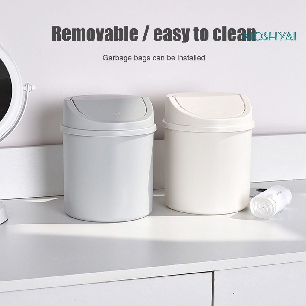 Thùng Rác Mini Bằng Nhựa PP Tiết Kiệm Không Gian Có Thể Tái Sử Dụng