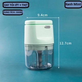 oder Máy xay tỏi ớt mini, máy xay thịt mini cầm tay không dây cao cấp